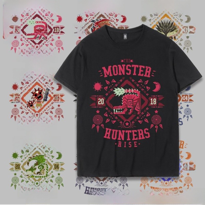 Summer Games Clothing Brand - Monster Rise 협업 티셔츠 반팔 남성용