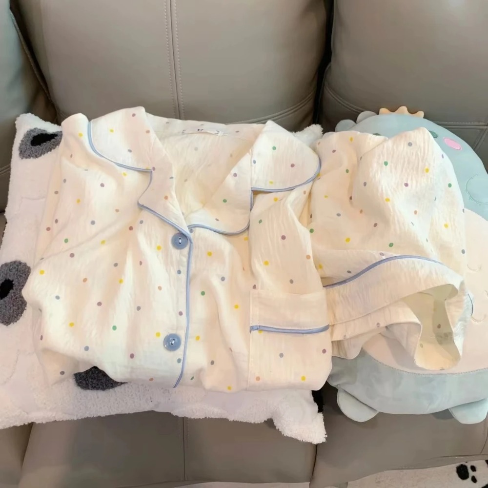 Summer House Clothing - 프린트 폴카 도트 여성 잠옷 슬립웨어