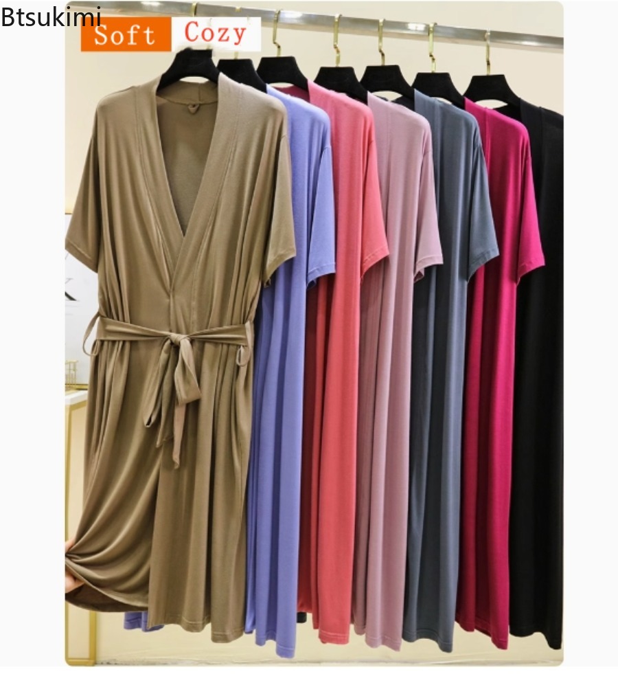 Summer House Clothing - 여성용 소프트 모달 로브 여름 얇은