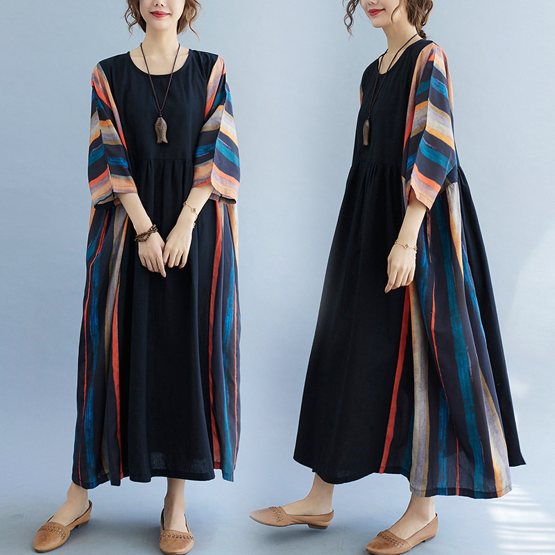 Indian Summer Vintage Clothing - 인도 파키스탄 드레스 여성 보헤미안 스타일