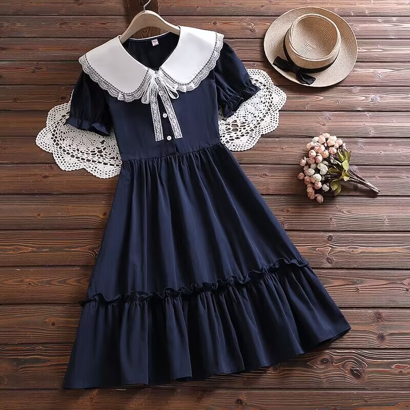 Summer Clothing For Teen Girls - 2026년 여름 뉴 레트로 여아 반팔