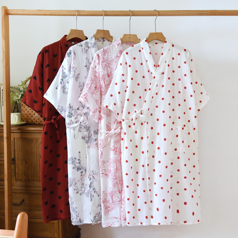 Summer House Clothing - 봄 여름 여성 가운 여성용 100%