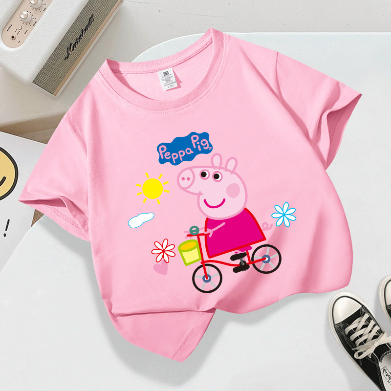 Summer Clothing Gifts - Peppas Pig 시리즈 티셔츠 반팔 여름
