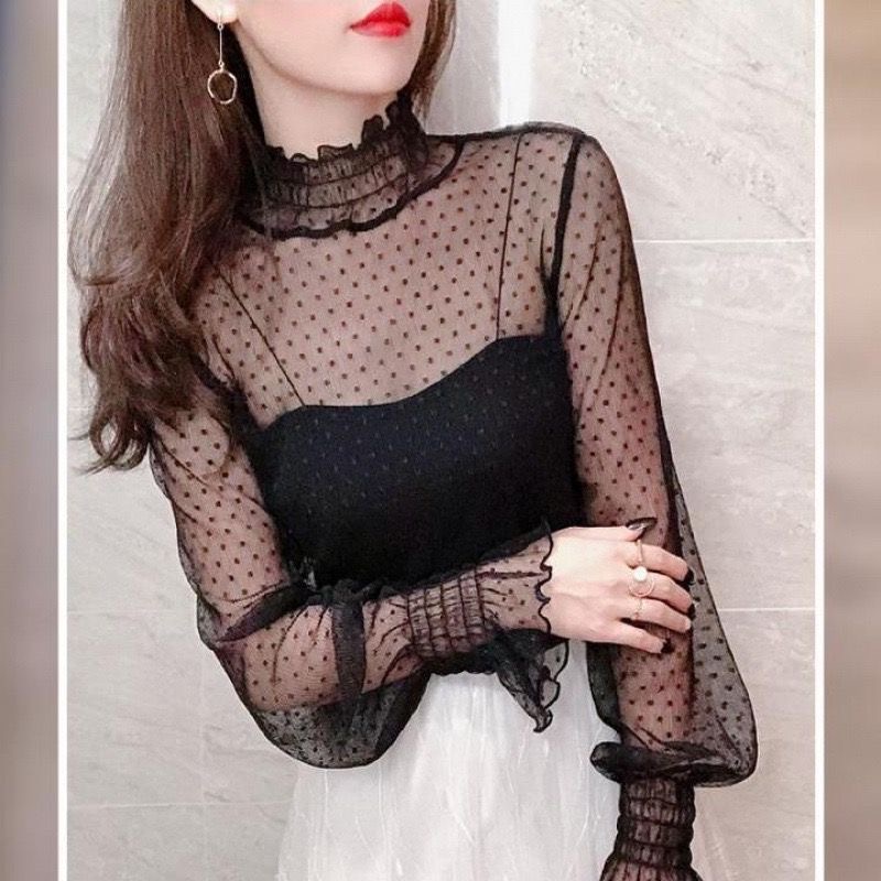 Summer Evenings Clothing - 2026 가을 여성 얇은 블랙 레이스
