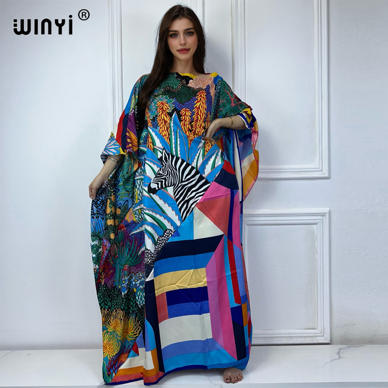 Summer Evenings Clothing - WINYI 하이 퀄리티 프린트 카프탄 패션