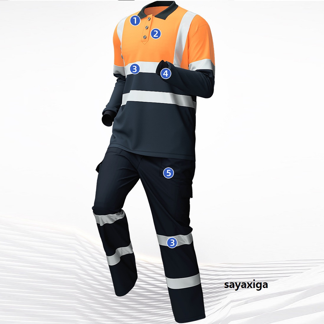 Summer Hi Vis Clothing - 하이비스 안전 작업복 속건성 폴로 셔츠,