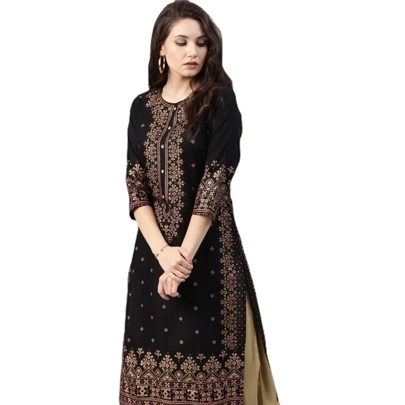 Summer Clothing India - 인도 원피스 Kurtas 여성용 용수철 여름