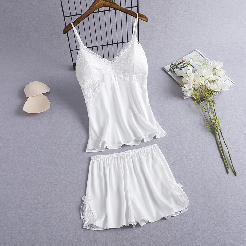 Summer House Clothing - 캐미 & 반바지 수면 세트 여성용,