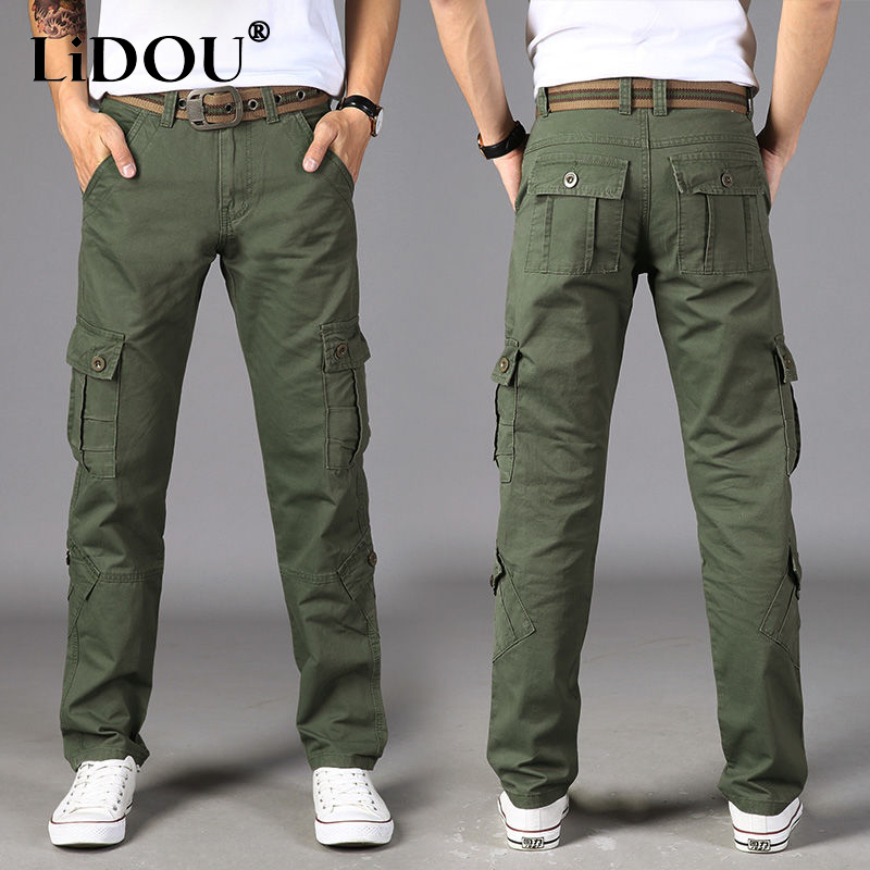 남성용 캐주얼 카고 바지, 단색 포켓, 얇은 스타일 코 - Summer Clothing Styles Men 리뷰 및 가격