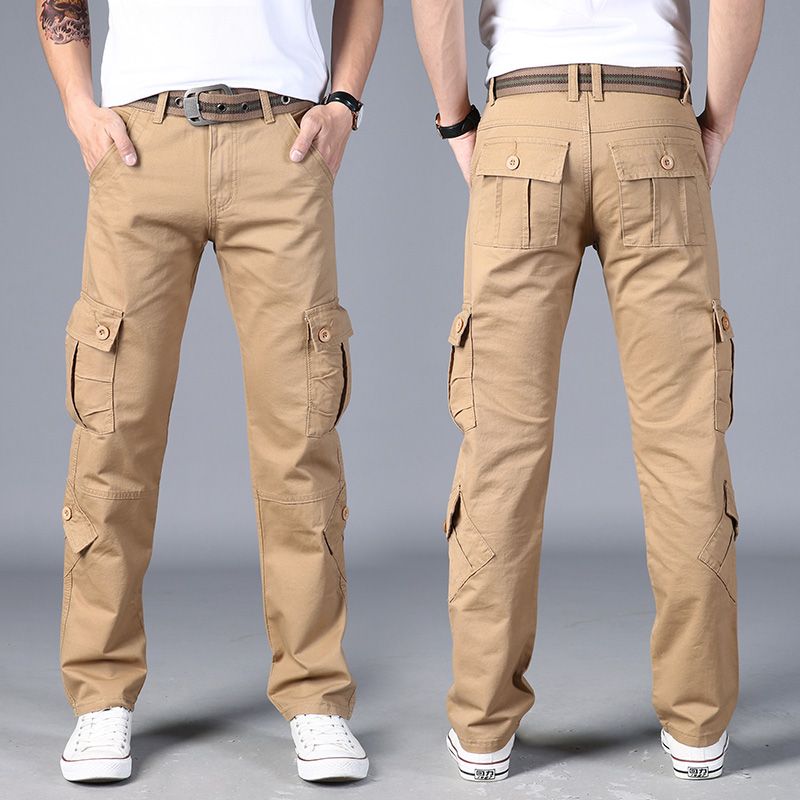 남성용 캐주얼 카고 바지, 단색 포켓, 얇은 스타일 코 - Summer Clothing Styles Men 리뷰 및 가격