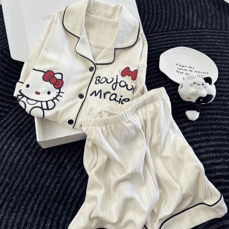 한국 패션 여성 반팔 반바지 잠옷 여름 청소년 루즈핏  - Summer House Clothing 리뷰 및 가격