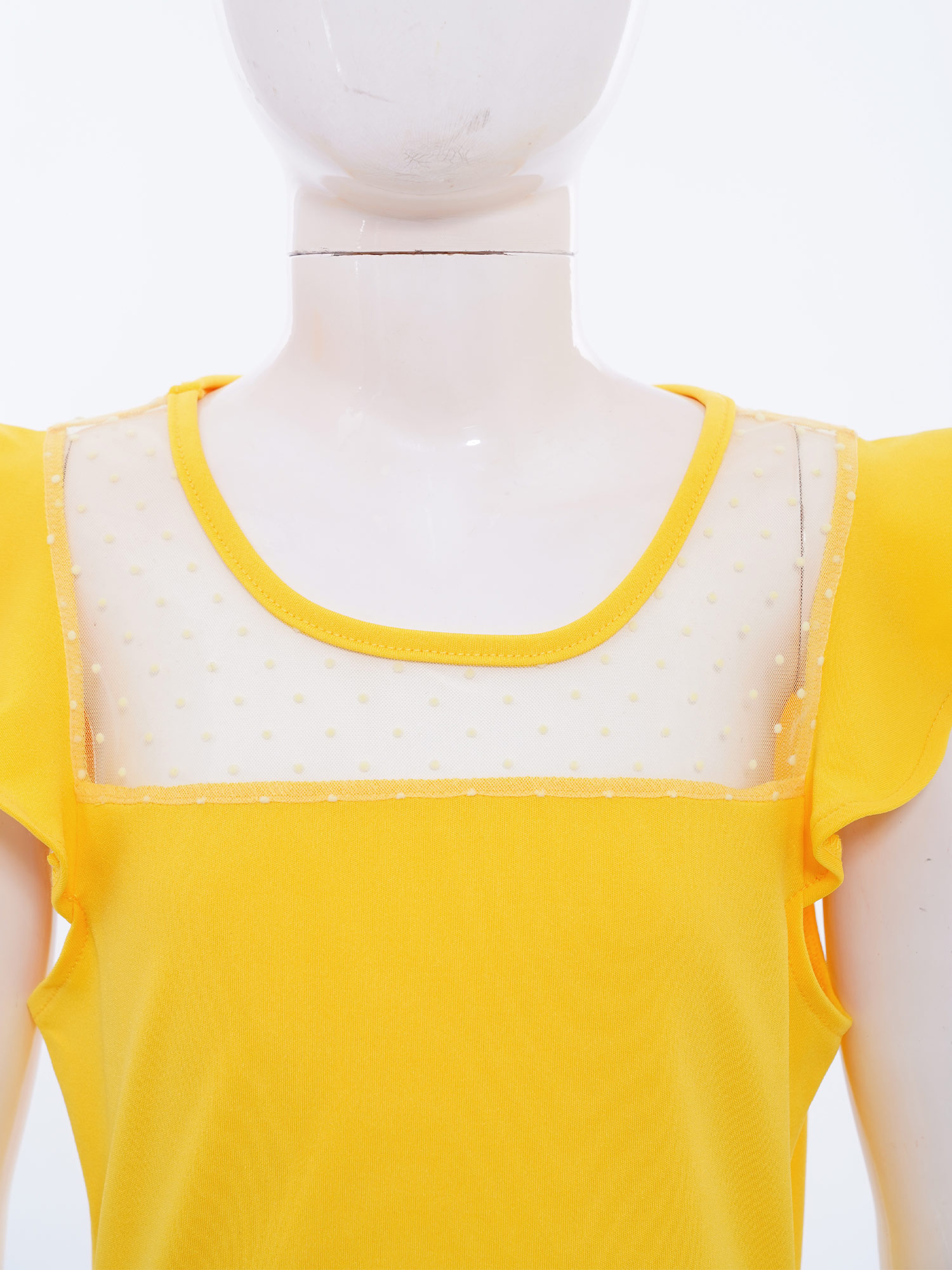 십대 소녀 여름 드레스 러플 소매 도트 시스루 메쉬 A - Summer Clothing For Teen Girls 리뷰 및 가격