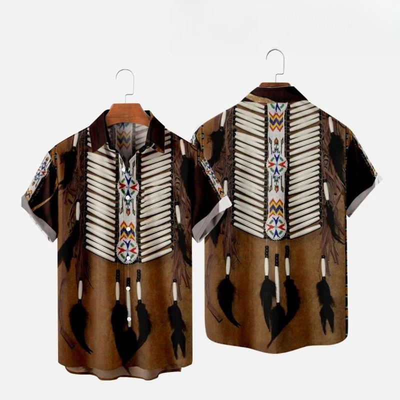 인도 민족 스타일 3D 프린트 비치 셔츠, 남성 여성  - Indian Summer Vintage Clothing 리뷰 및 가격