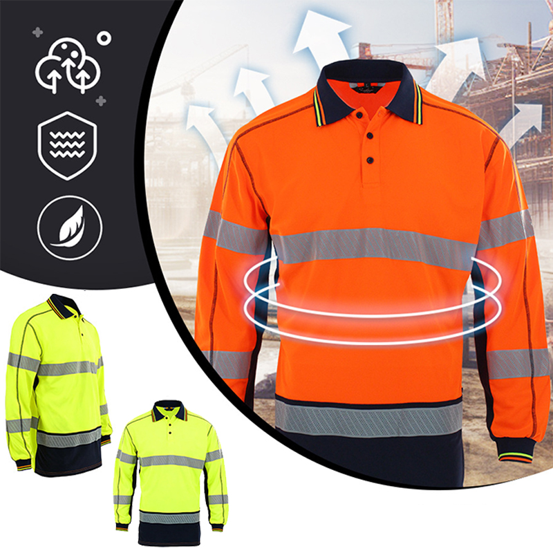 남성용 속건성 폴로 셔츠 여름 자외선 차단 도로 건설  - Summer Hi Vis Clothing 리뷰 및 가격
