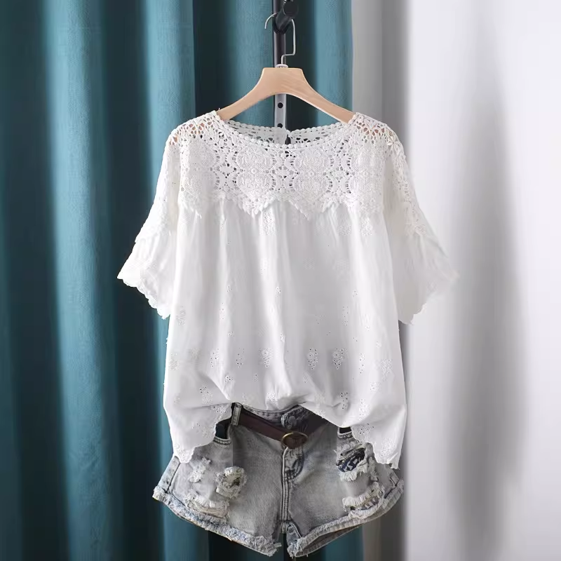 2026 속이 비치는 레이스 패치워크 셔츠와 블라우스  - Summer Clothing In Japan 리뷰 및 가격