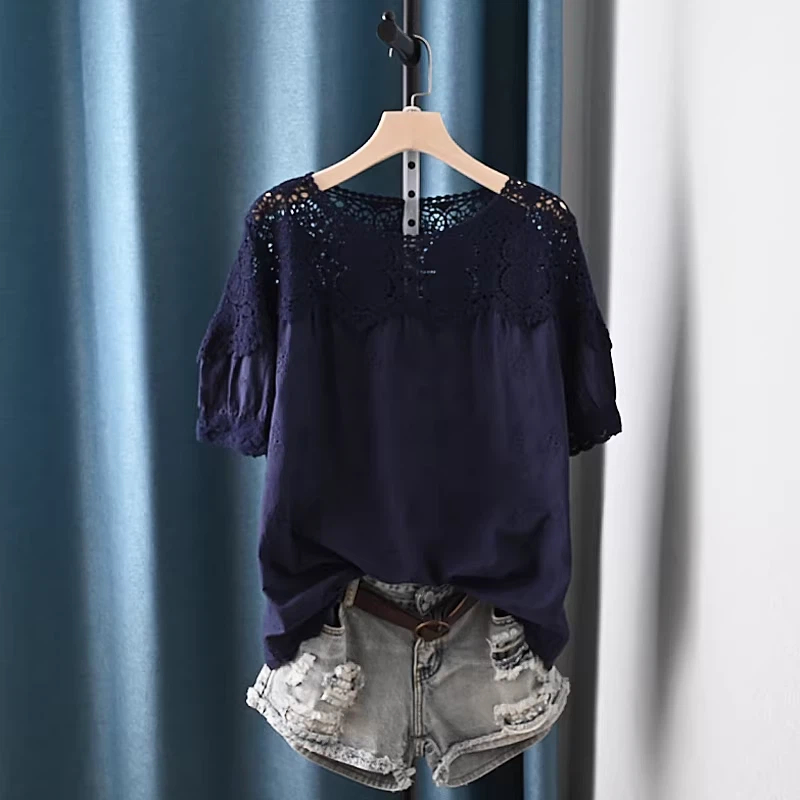 2026 속이 비치는 레이스 패치워크 셔츠와 블라우스  - Summer Clothing In Japan 리뷰 및 가격