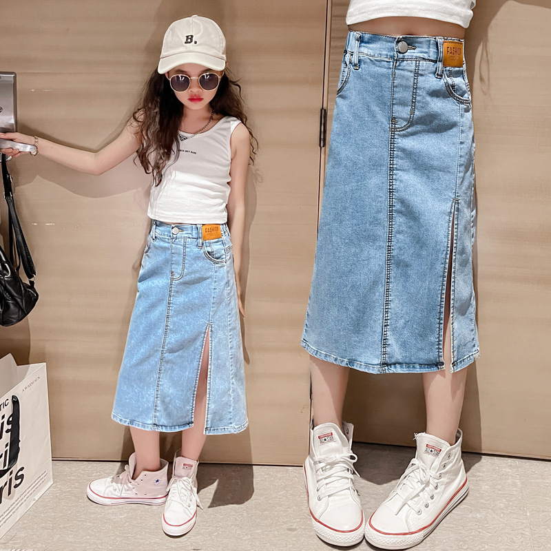 5 6 8 10 12 14 세 십대 소녀 데님 스커트  - Summer Clothing For Teen Girls 리뷰 및 가격