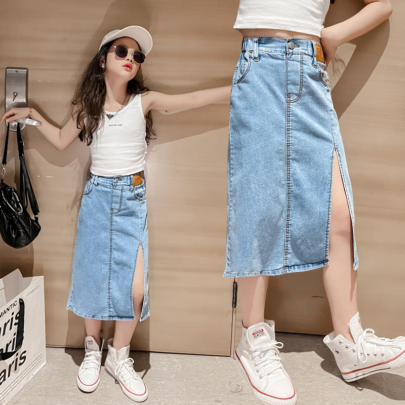 5 6 8 10 12 14 세 십대 소녀 데님 스커트  - Summer Clothing For Teen Girls 리뷰 및 가격