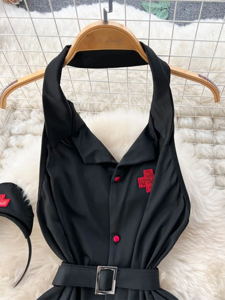 에로틱 패션 섹시 홀터 란제리 드레스 여름 V넥 빈티지 - Summer Clothing For Petite Women 리뷰 및 가격