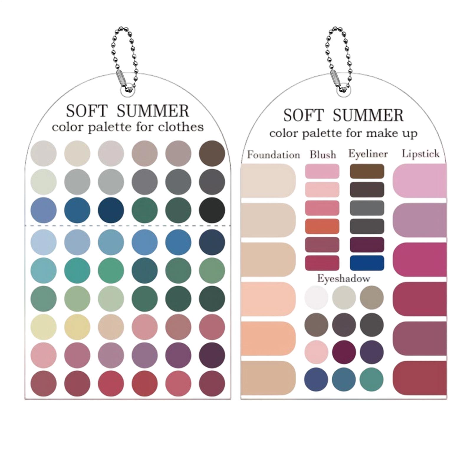 2 조각 아크릴 계절별 팔레트 컬러 샘플 카드 매칭 가 - Summer Clothing Guide 리뷰 및 가격