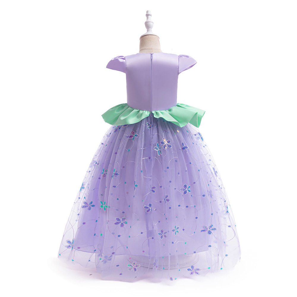 인어 공주 아리엘 공주 의상 어린 소녀 보라색 드레스  - Summer Clothing For Kids Girls 리뷰 및 가격