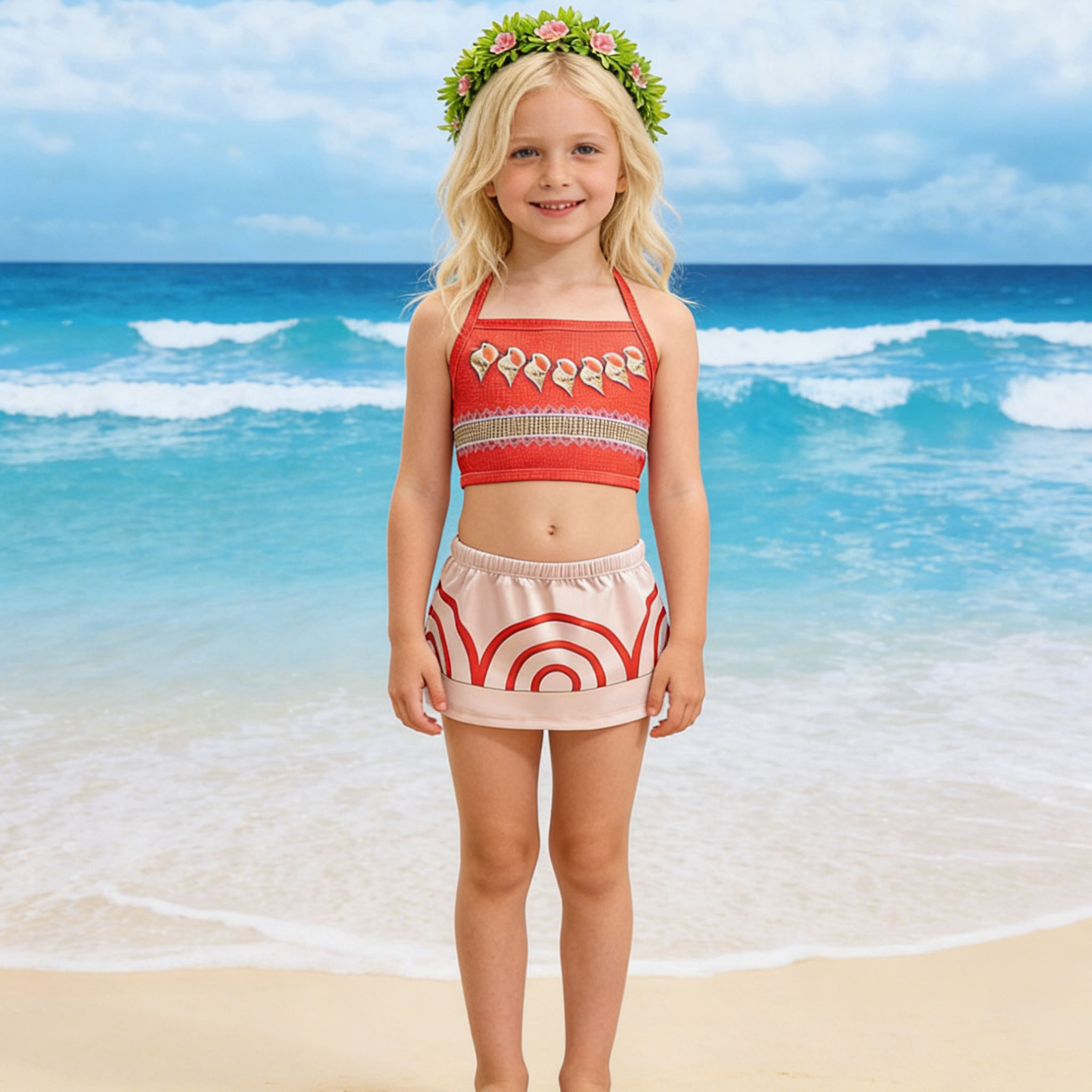 어린 여자아이들을 위한 열대 해변 코스프레 의상, 폴리 - Summer Clothing For Kids Girls 리뷰 및 가격