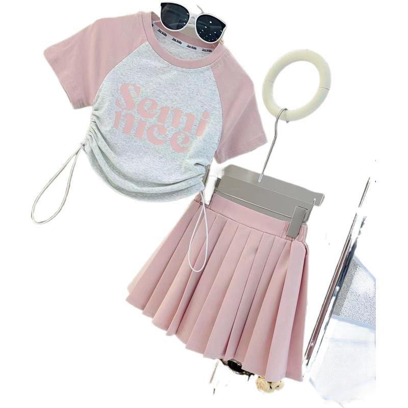키즈 여아 반팔 상의 주름 스커트 투피스 세트 아동 레 - Summer Clothing For Teen Girls 리뷰 및 가격