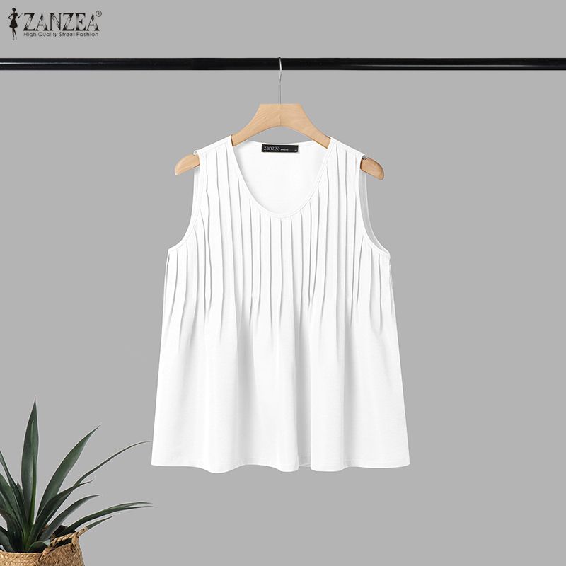 ZANZEA 여성 여름 핀턱 탱크탑 플러스 사이즈 캐주 - Summer Clothing Plus Size Women 리뷰 및 가격