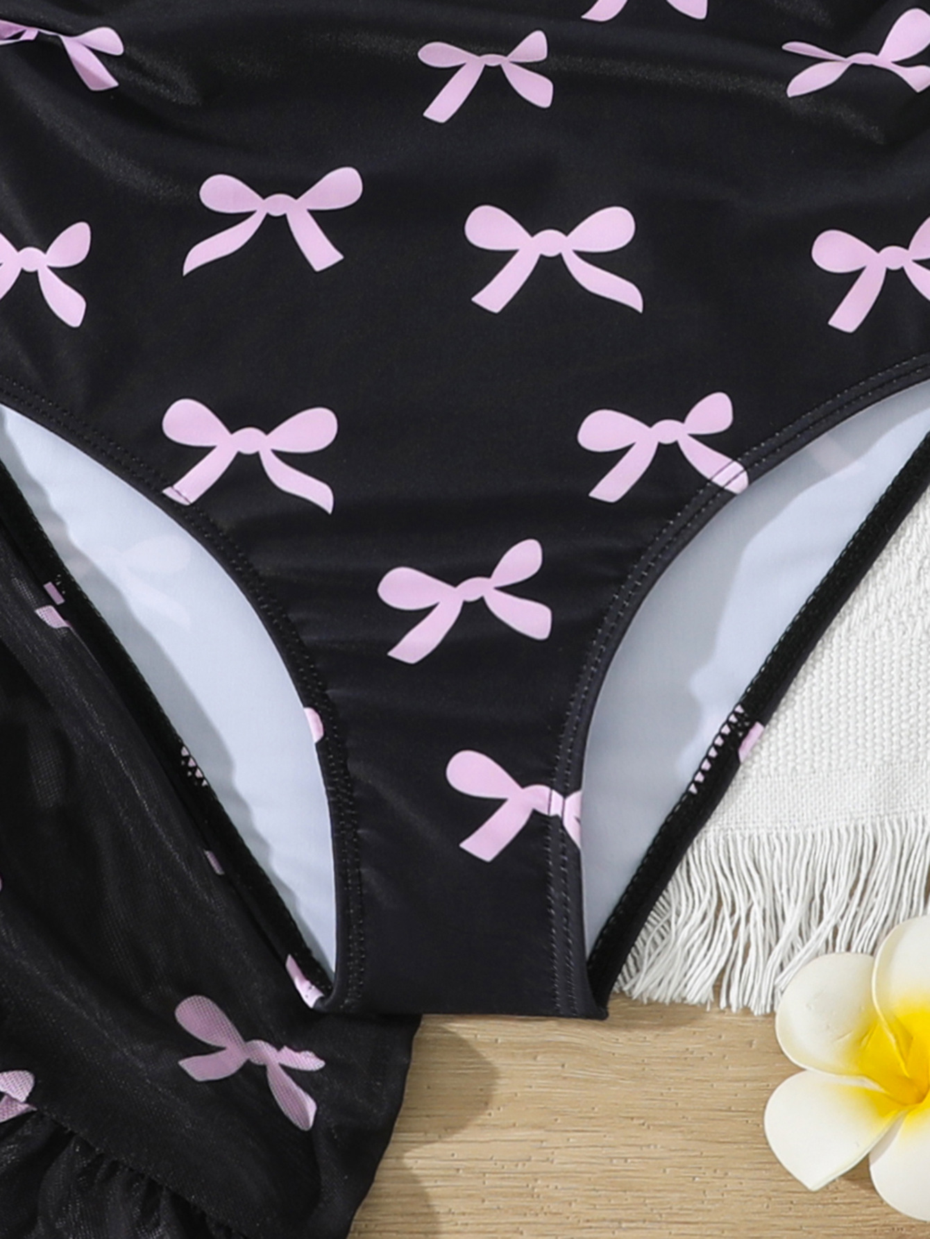새로운 여아용 블랙 컬러 원피스 수영복, 메쉬 랩 스커 - Summer Clothing For Teen Girls 리뷰 및 가격