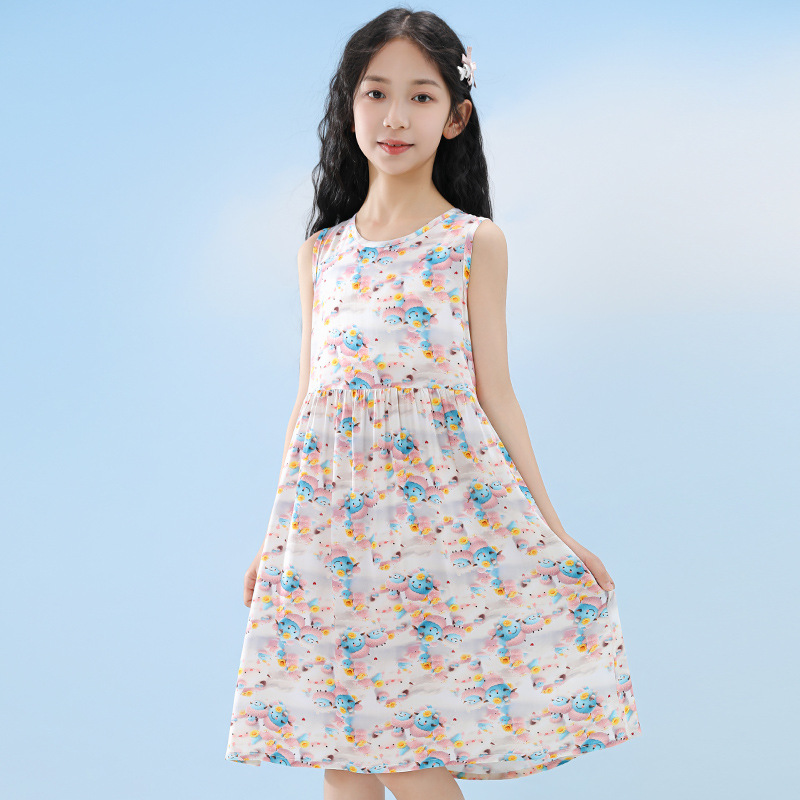 여름 민소매 십대 소녀 비치 드레스 아동복 8~10세  - Summer Clothing For Teen Girls 리뷰 및 가격