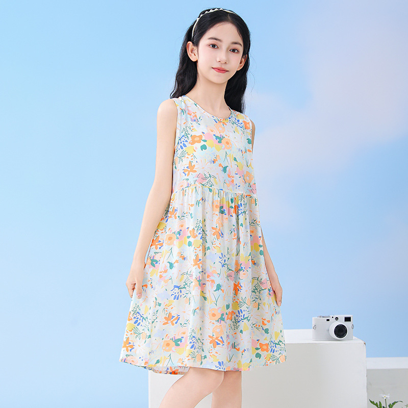 여름 민소매 십대 소녀 비치 드레스 아동복 8~10세  - Summer Clothing For Teen Girls 리뷰 및 가격