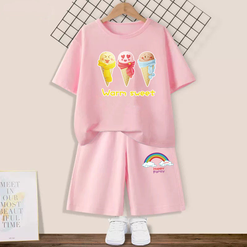 여름 키즈 여자 2Pcs 복장 세트 복숭아 주스 티셔츠 - Summer Clothing For Teen Girls 리뷰 및 가격