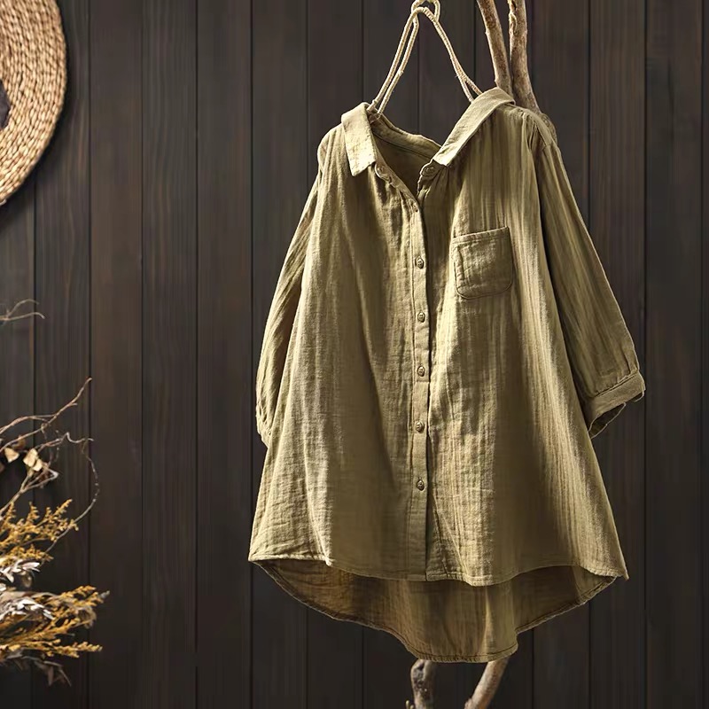 플러스 사이즈 여성 의류 일본 스타일 면사 핑크 블루  - Summer Clothing In Japan 리뷰 및 가격