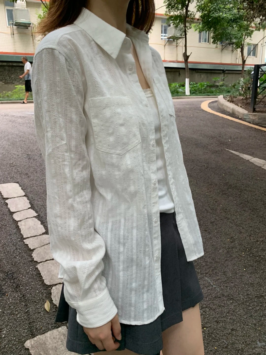린넨 코튼 칼라 버튼 블라우스 티셔츠 여성 슬림 캐주얼 - Crop Blouse Linen 리뷰 및 가격