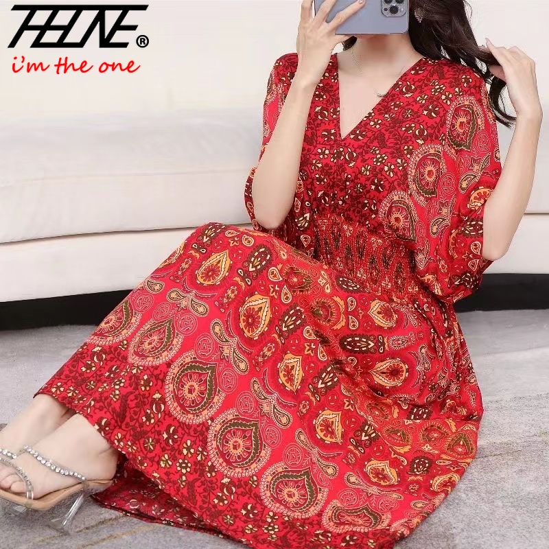여성 드레스 여름 2024 맥시 롱 프린트 인도 보헤미 - Indian Summer Vintage Clothing 리뷰 및 가격