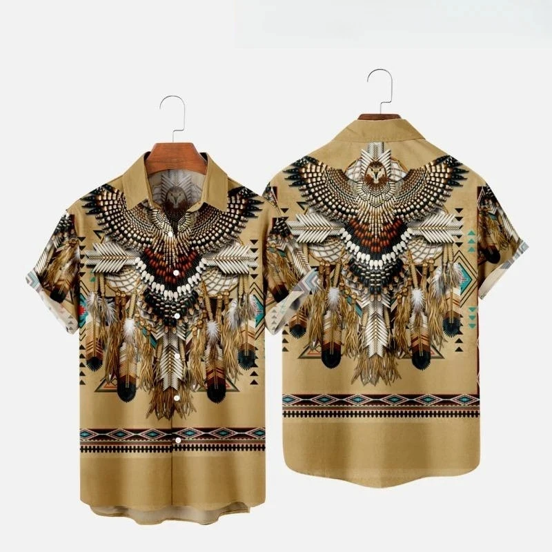 인도 민족 스타일 3D 인쇄 비치 셔츠 남성 여성 패션 - Indian Summer Vintage Clothing 리뷰 및 가격