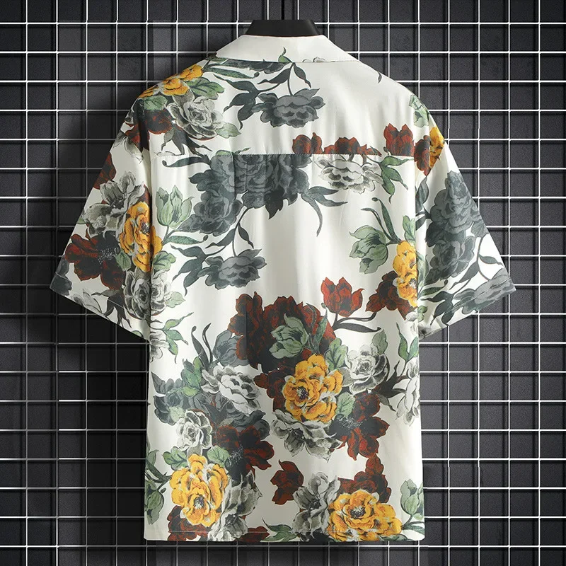 프린트 셔츠 남성용 반팔 셔츠 중국 스타일 얇은 셔츠  - Summer Clothing Styles Men 리뷰 및 가격