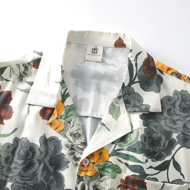 프린트 셔츠 남성용 반팔 셔츠 중국 스타일 얇은 셔츠  - Summer Clothing Styles Men 리뷰 및 가격