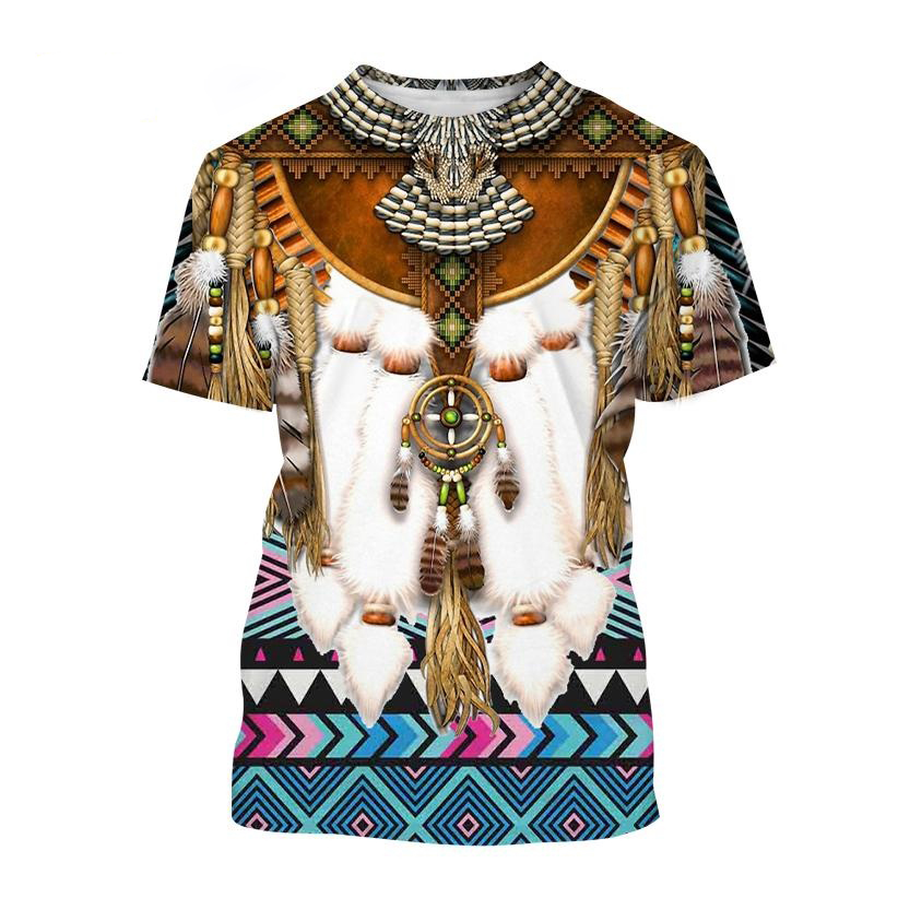 인도 민족 스타일 3D 프린트 티셔츠 여름 남성 여성  - Indian Summer Vintage Clothing 리뷰 및 가격
