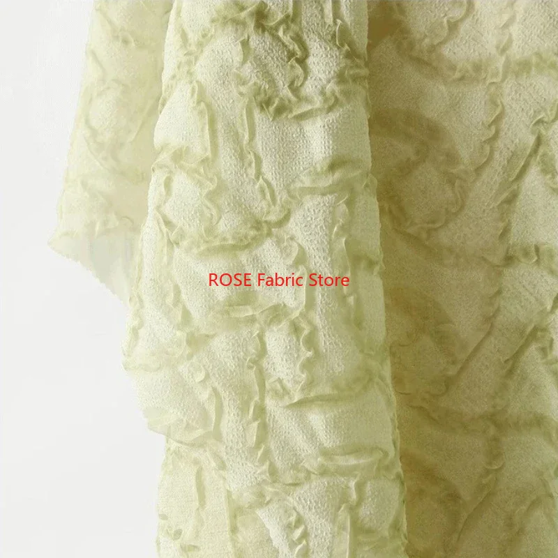 밝은 노란색 녹색 부드러운 경량 주름 쉬폰 원단 아동  - Soft Summer Yellow Clothing 리뷰 및 가격