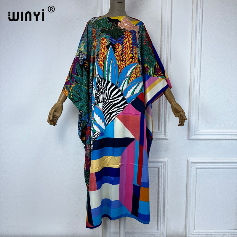 WINYI 하이 퀄리티 프린트 카프탄 패션 아프리카 의 - Summer Evenings Clothing 리뷰 및 가격