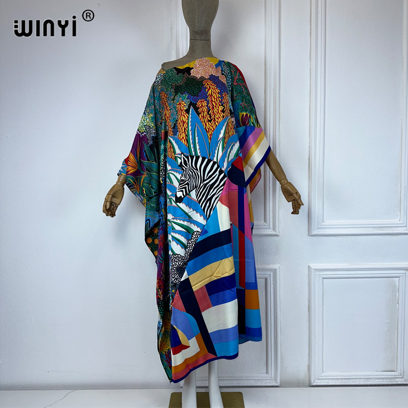 WINYI 하이 퀄리티 프린트 카프탄 패션 아프리카 의 - Summer Evenings Clothing 리뷰 및 가격