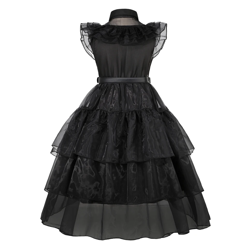 여자를위한 검은 의상 드레스 고딕 의상 키즈 하이틴 파 - Summer Clothing For Kids Girls 리뷰 및 가격