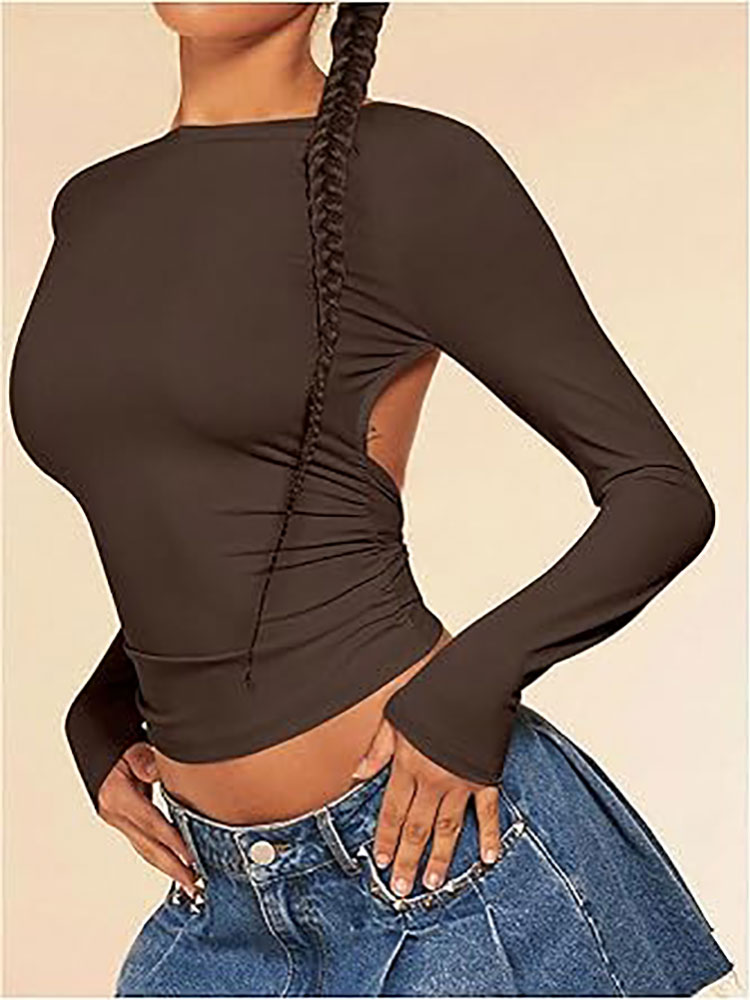 저렴한 여성용 이브닝 코르셋 크루넥 오픈백 긴팔 베이직 - Summer Evenings Clothing 리뷰 및 가격