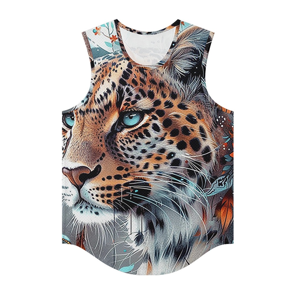 남성 조끼 트렌디 한 아우라 사자 동물 프린트 통기성  - Summer Clothing Essentials Men 리뷰 및 가격