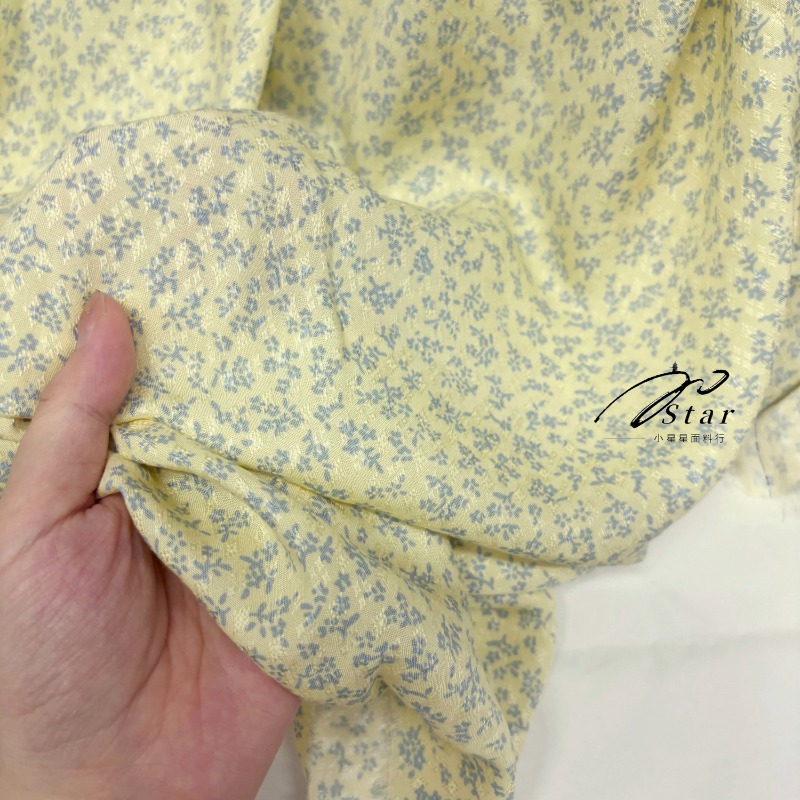 부드러운 드레이프 라이트 옐로우 자카드 순수 코튼 린넨 - Soft Summer Yellow Clothing 리뷰 및 가격