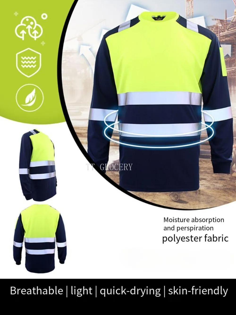 높은 가시성 안전 작업 셔츠 여름 통기성 작업 T 셔츠 - Summer Hi Vis Clothing 리뷰 및 가격